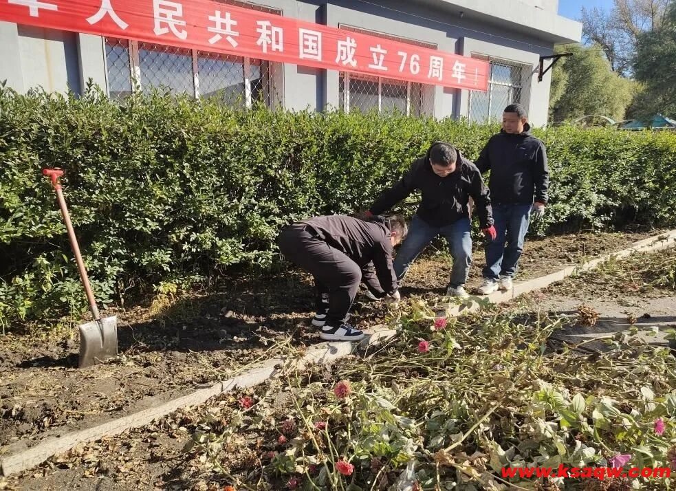 新陆煤矿机关党总支开展“节后”收心环境卫生大整治活动