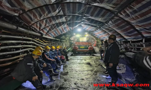 保运二队在三水平一部召开安全生产标准化现场会