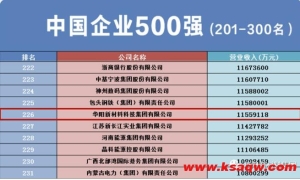 226位！华阳集团再度上榜中国企业500强