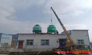 大阳煤矿顺利完成瓦斯抽放泵站冷却塔更换