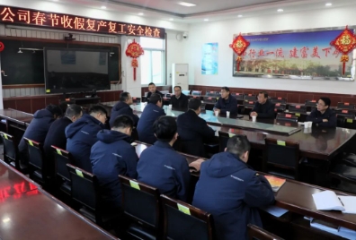 公司到下峪口矿检查节后复产复工工作