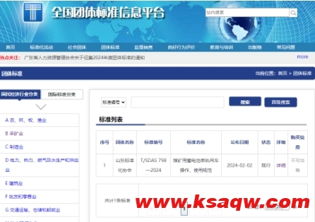 阳城煤矿单轨吊团体标准成功发布