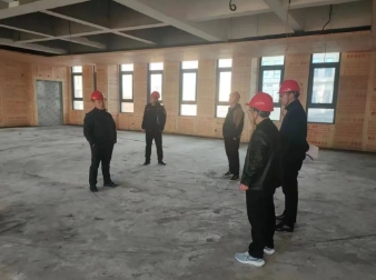 下峪口矿对智慧办公大楼开展复工隐患排查保障工程进度