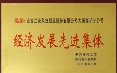 大阳煤矿被泽州县委、县政府授予“经济发展先进集体”